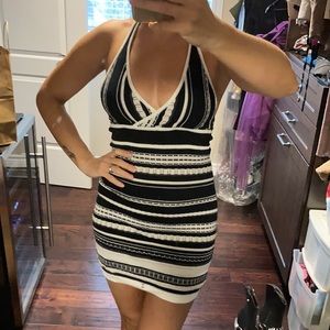 Guess pointelle knit halter dress.